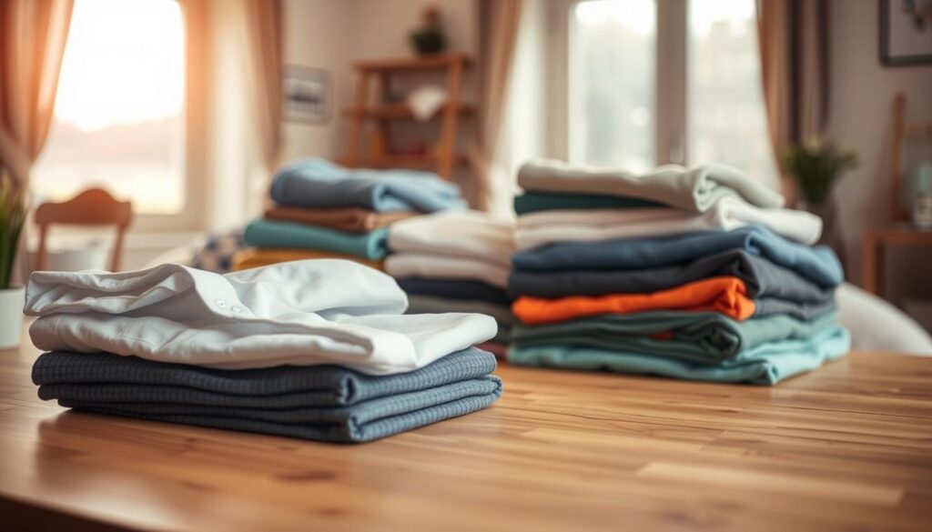 folding laundry