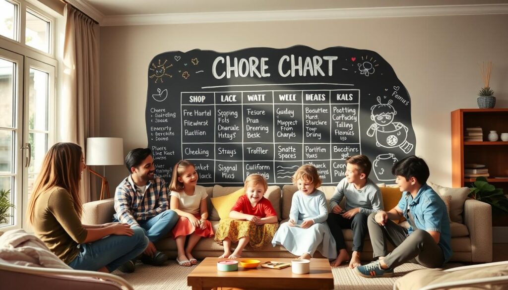involving family members in chore chart