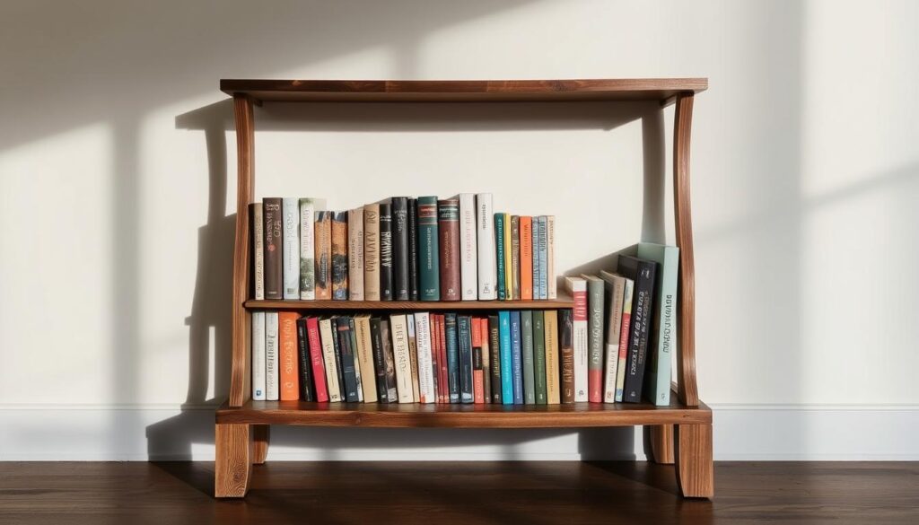 low shelf for cookbook storage