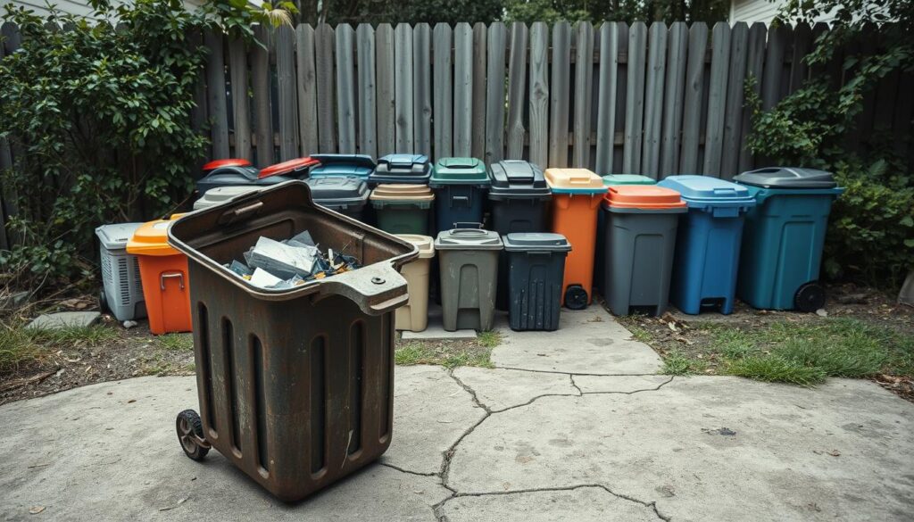 outdoor trash can placement outdoor trash can placement