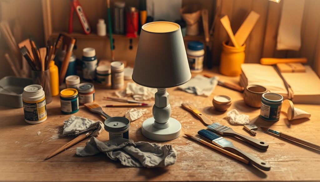 preparing night lamp for painting preparing night lamp for painting