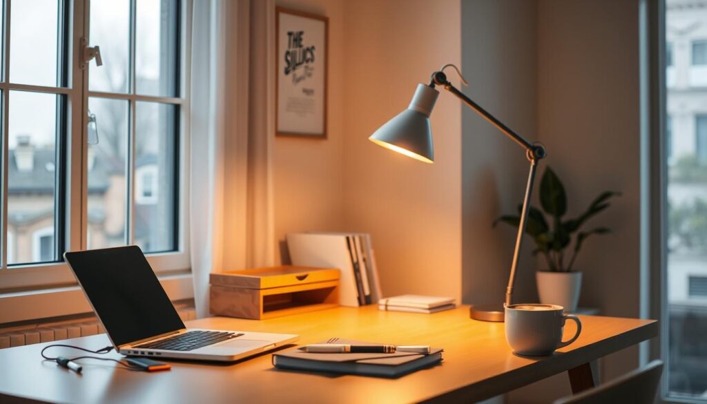 proper lighting for study desk